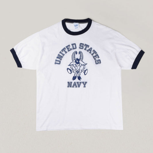 VINTAGE US NAVY TEE - WHITE