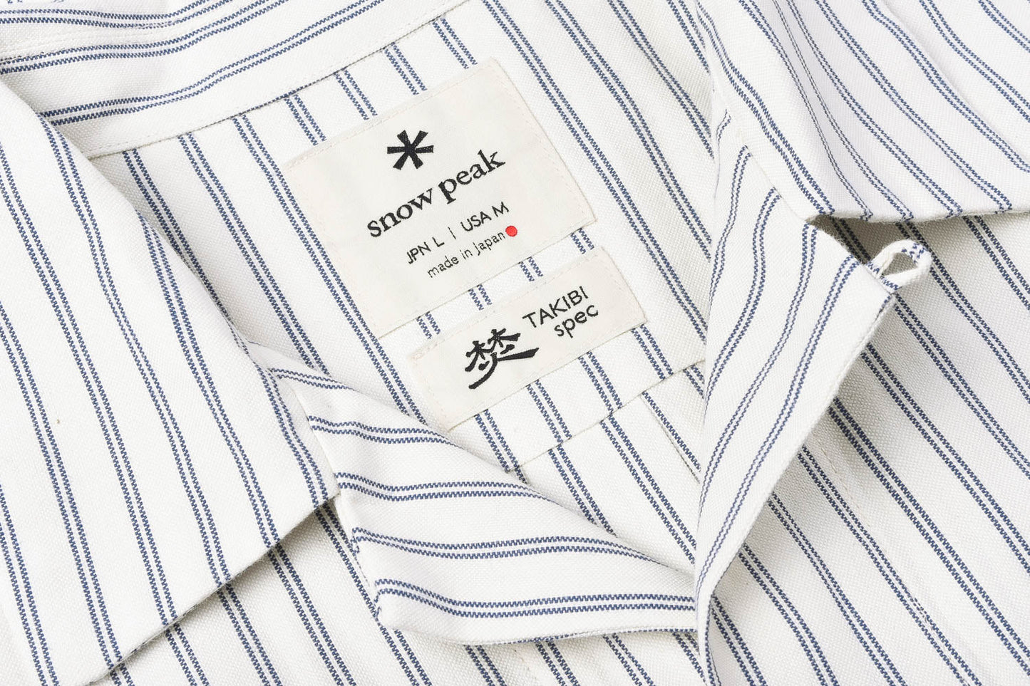 SNOW PEAK TAKIBI SHIRT - ECRU/ NAVY