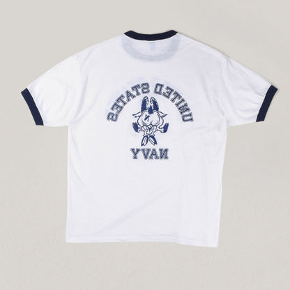 VINTAGE US NAVY TEE - WHITE