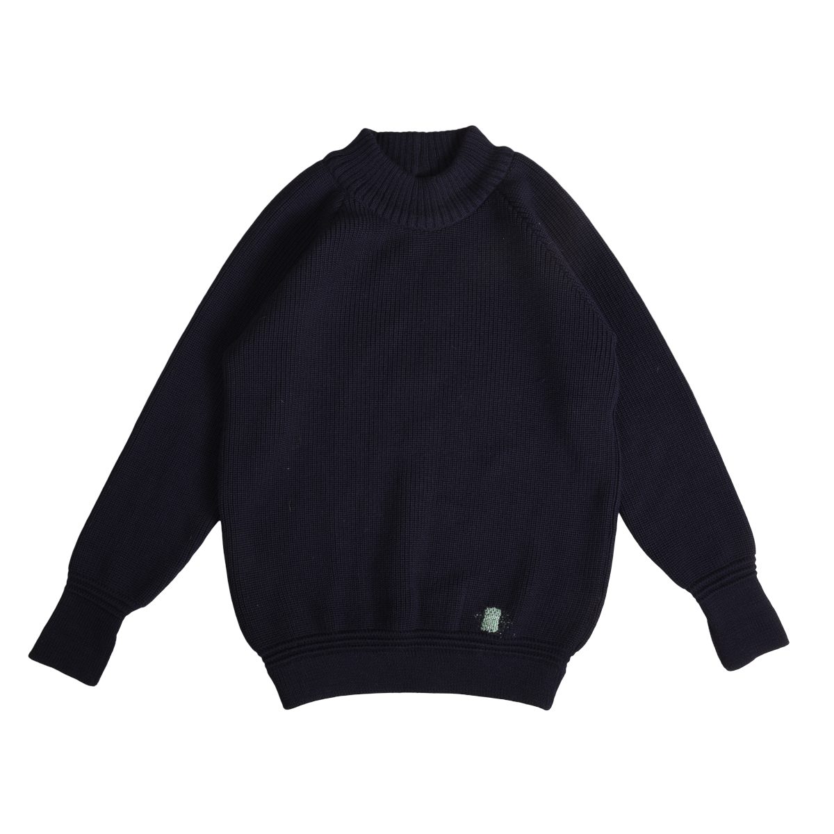 Heimat Wool Sashiko Repaired Navy Sweater