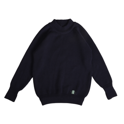 Heimat Wool Sashiko Repaired Navy Sweater