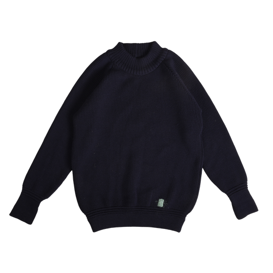 Heimat Wool Sashiko Repaired Navy Sweater