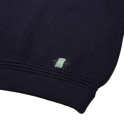Heimat Wool Sashiko Repaired Navy Sweater