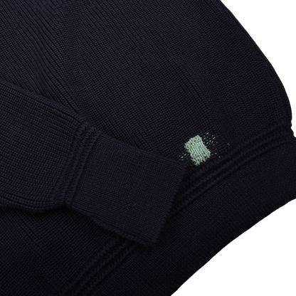 Heimat Wool Sashiko Repaired Navy Sweater
