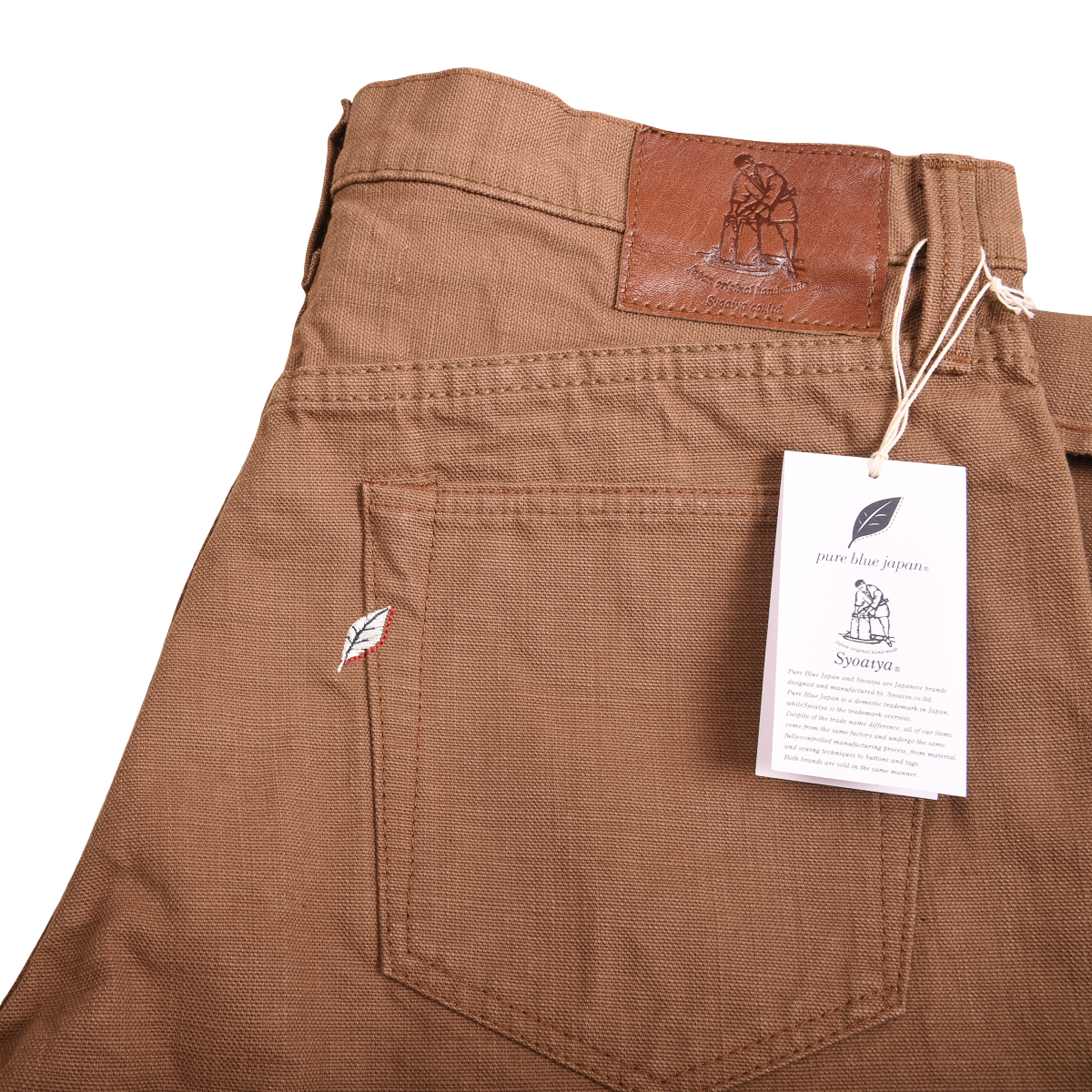 Pure Blue Japan 1175-KH Five Pocket Jean 13.5oz Khaki Duck Canvas
