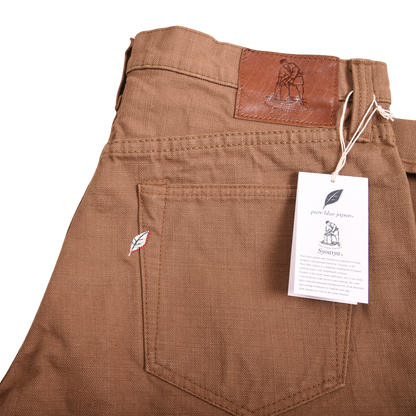 Pure Blue Japan 1175-KH Five Pocket Jean 13.5oz Khaki Duck Canvas