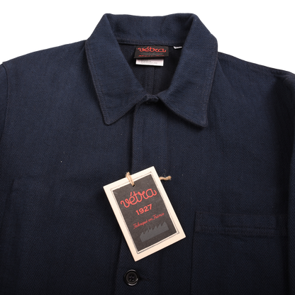 Vétra Workwear Jacket Navy Overdyed Herringbone