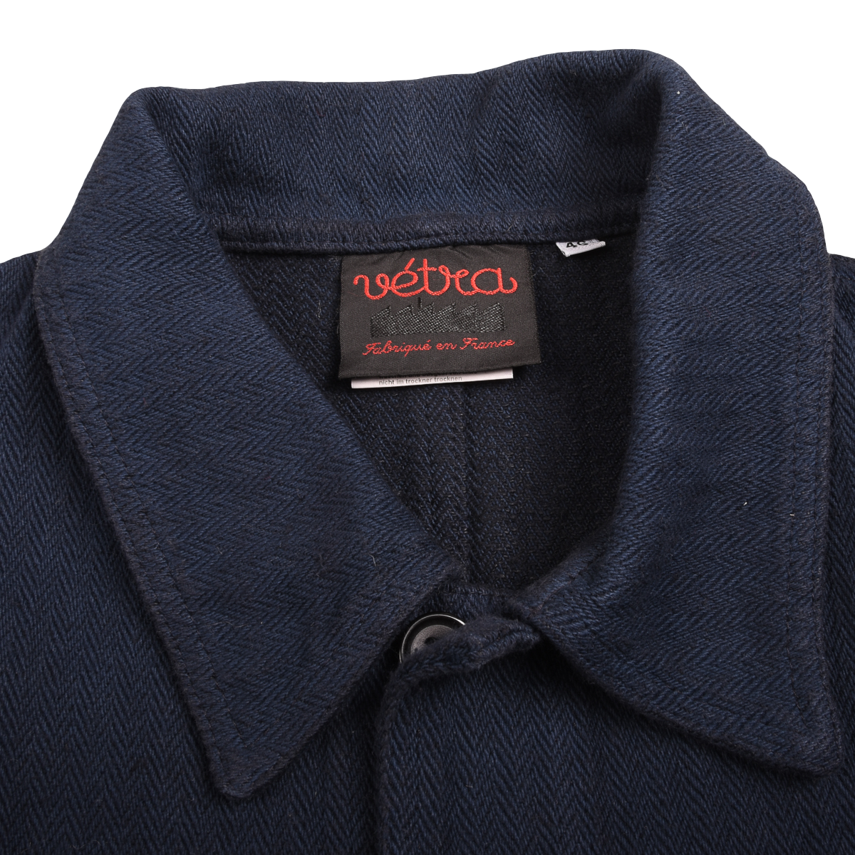 Vétra Workwear Jacket Navy Overdyed Herringbone