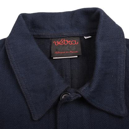 Vétra Workwear Jacket Navy Overdyed Herringbone