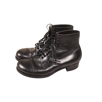 Black Sign Army Last Mid Cut Made in Japan Clinch Boots