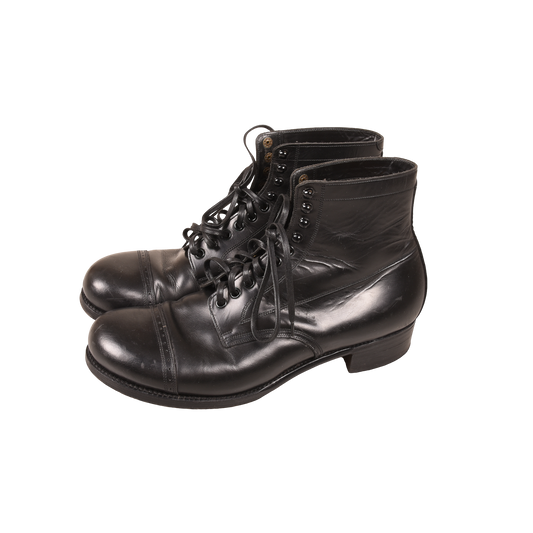 Black Sign Army Last Mid Cut Made in Japan Clinch Boots