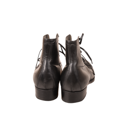 Black Sign Army Last Mid Cut Made in Japan Clinch Boots