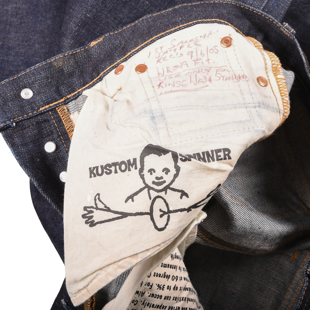 Womens Japanese Selvedge Buckle Back Deadstock W26