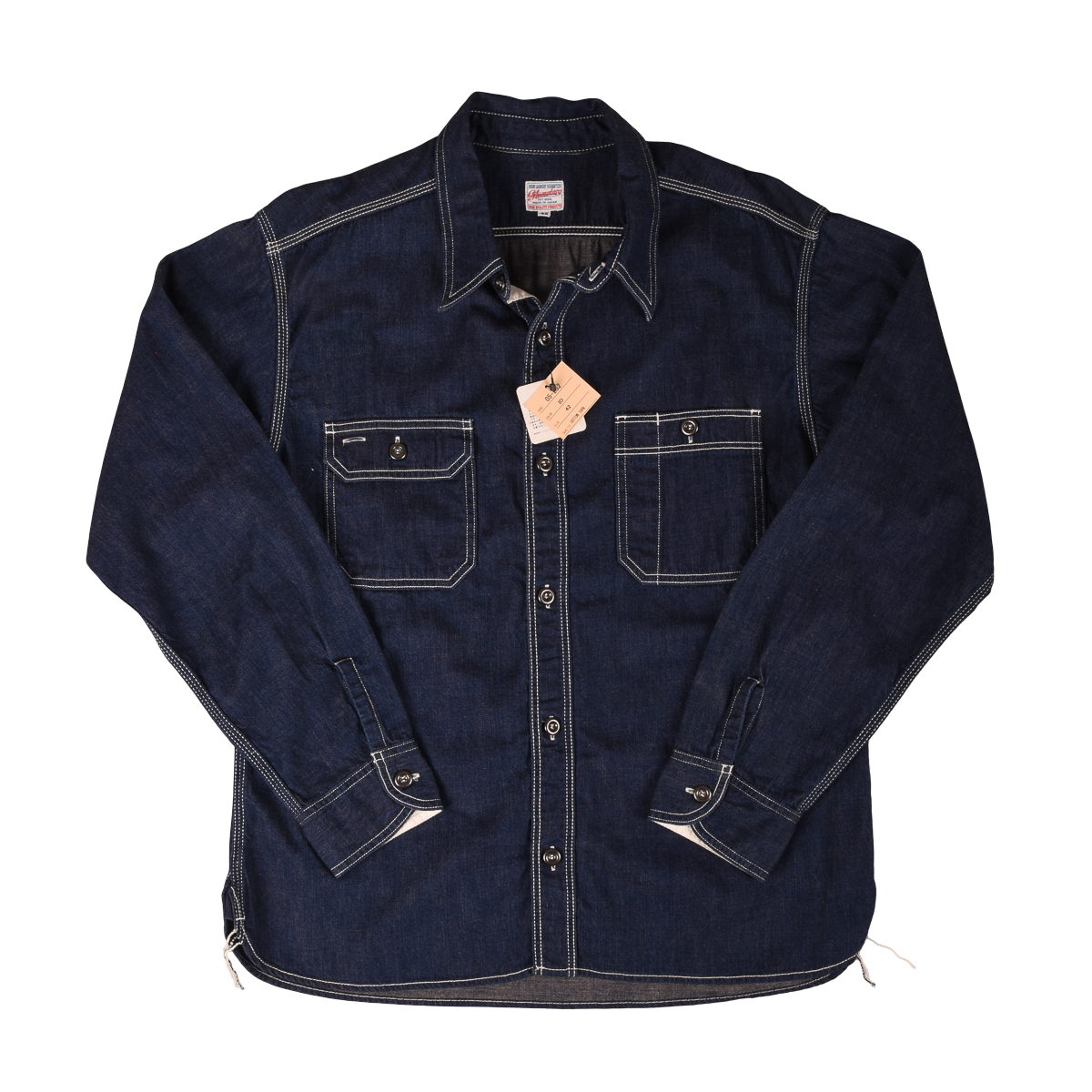 Momotaro 10oz. Selvedge Denim Cigarette Pocket Work Shirt 