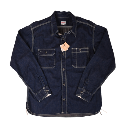 Momotaro 10oz. Selvedge Denim Cigarette Pocket Work Shirt 