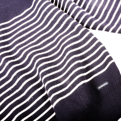 Armor Lux Fishermsn Wool Jumper Navy White Stripe