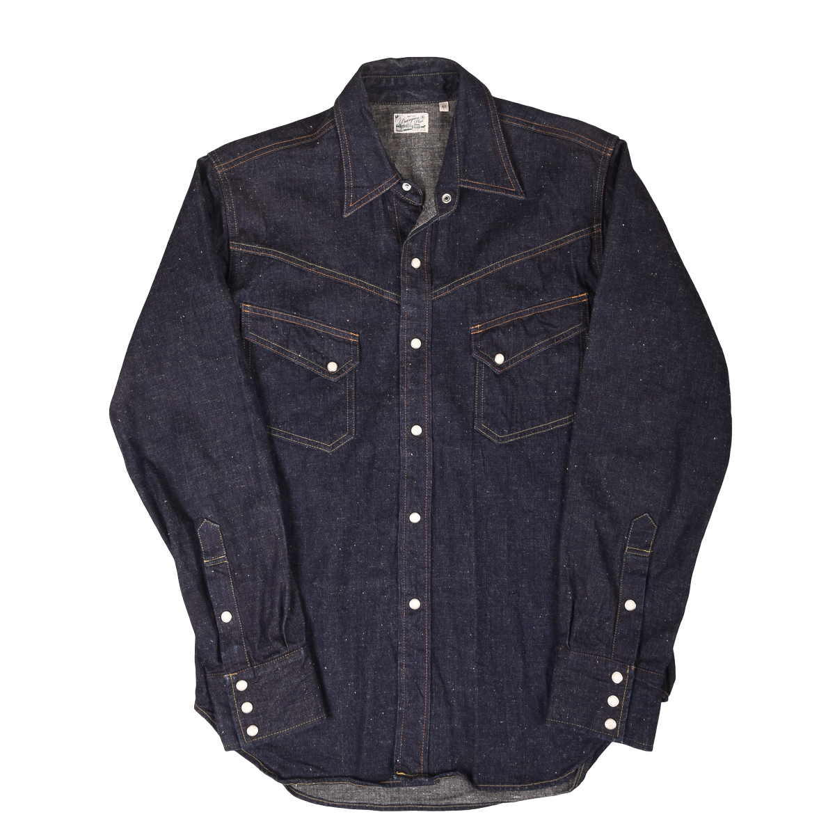 Burgus Plus Slubby Denim Western Shirt