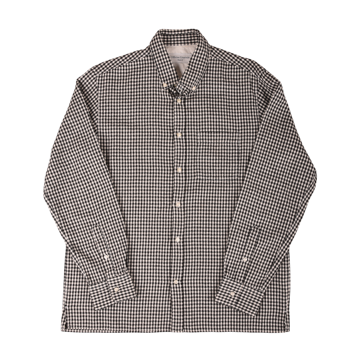 Officine Générale Checked Cotton-Blend Flannel Shirt 