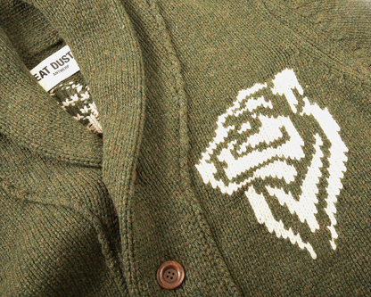 Eat Dust Green Tiger Cardigan
