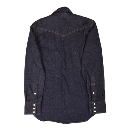 Burgus Plus Slubby Denim Western Shirt