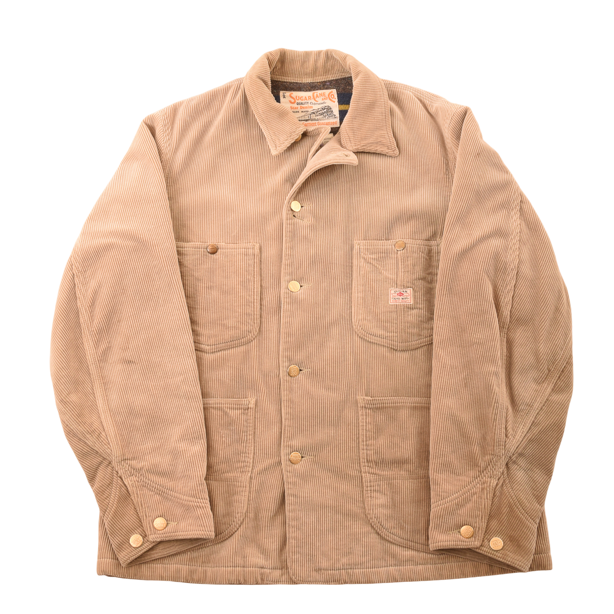 Sugar Cane Corduroy Work Coat Beige Size
