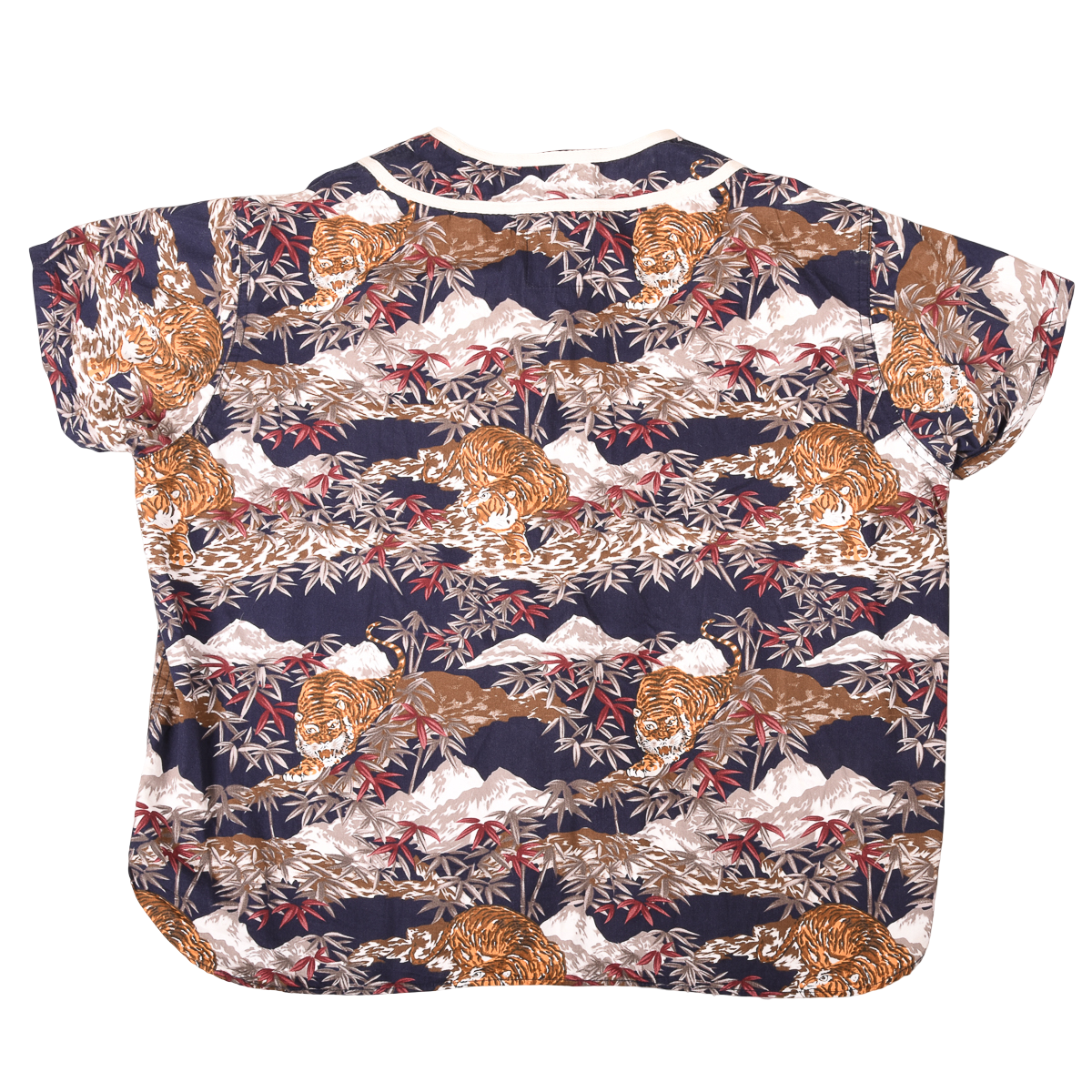W’Menswear Japanese Tiger Design Baseball Jersey