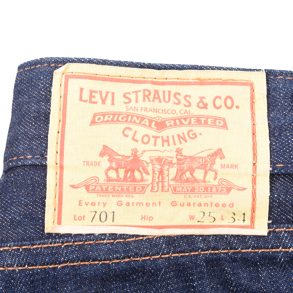 Levis LVC ‘Big E’ Selvedge Denim Lot 701
