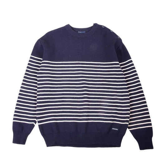 Armor Lux Fishermsn Wool Jumper Navy White Stripe