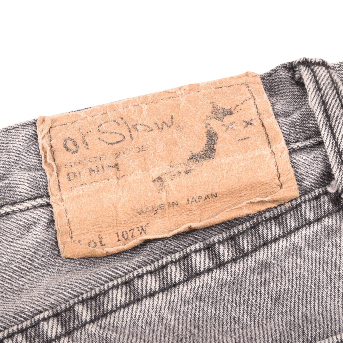 Orslow Denim 107 'Ivy Fit' Black Stone