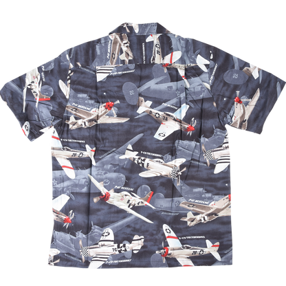 Vintage RJC Hawaiian 'Planes' Shirt Made in HawaiI