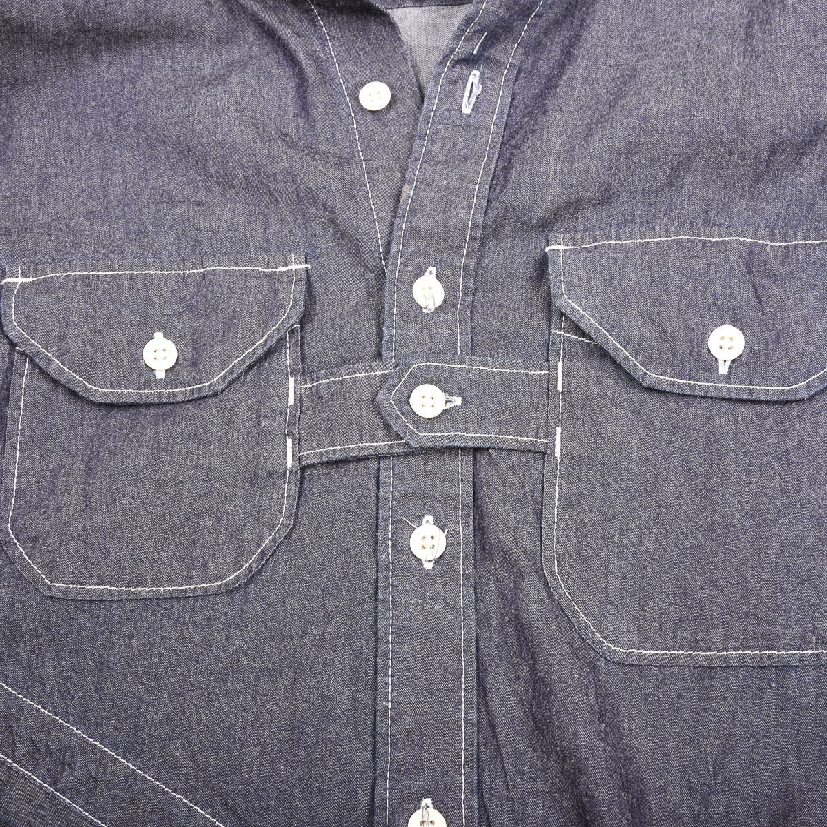 Engineered Garments round collar Chambray Shirt