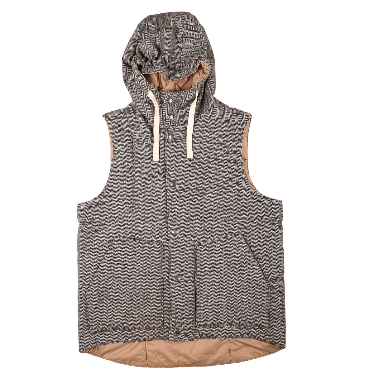 Enginerred Garments Herringbone Hooded Vest Jacket