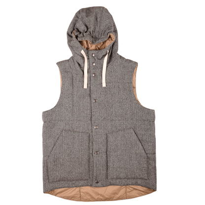 Enginerred Garments Herringbone Hooded Vest Jacket