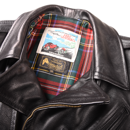 Aero '1950'S Half-Belt' Horsehide Leather Motorcycle Jacket  Made in Scotland