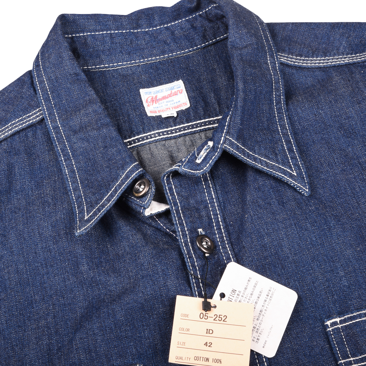 Momotaro 10oz. Selvedge Denim Cigarette Pocket Work Shirt 