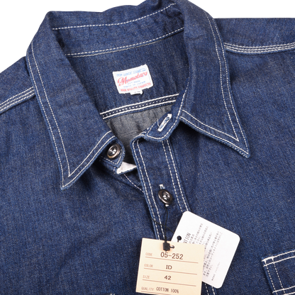 Momotaro 10oz. Selvedge Denim Cigarette Pocket Work Shirt 