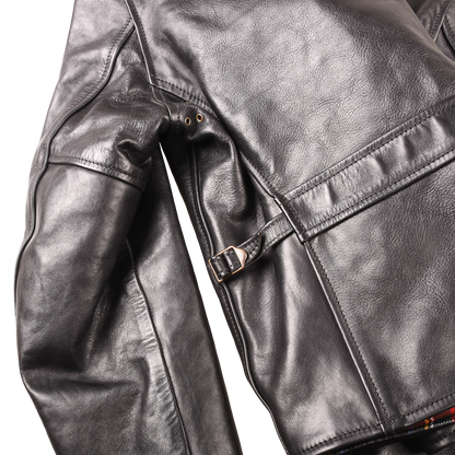 Aero '1950'S Half-Belt' Horsehide Leather Motorcycle Jacket  Made in Scotland