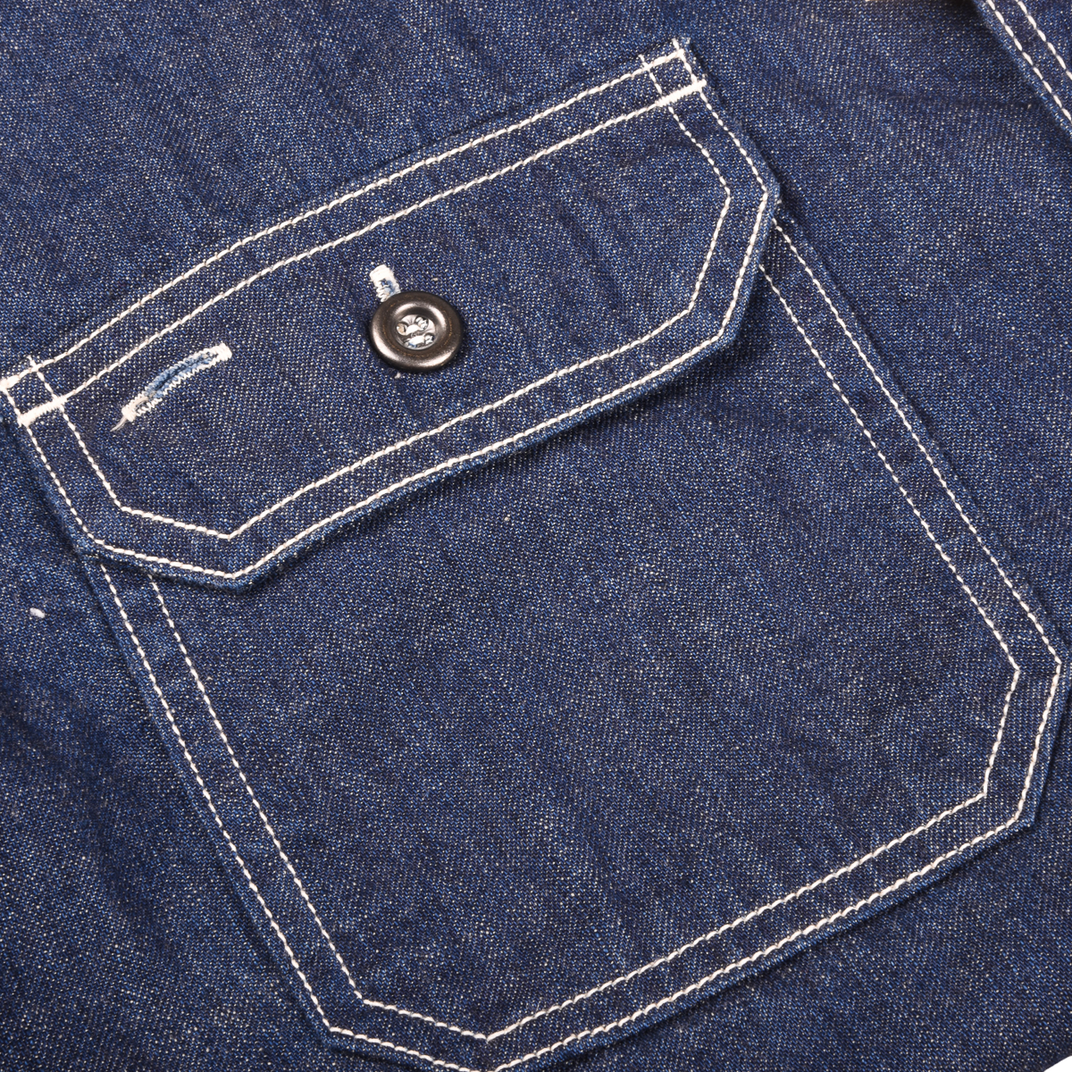 Momotaro 10oz. Selvedge Denim Cigarette Pocket Work Shirt 