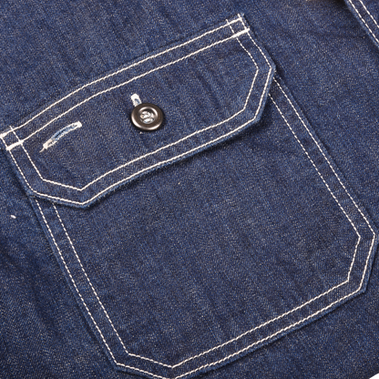 Momotaro 10oz. Selvedge Denim Cigarette Pocket Work Shirt 