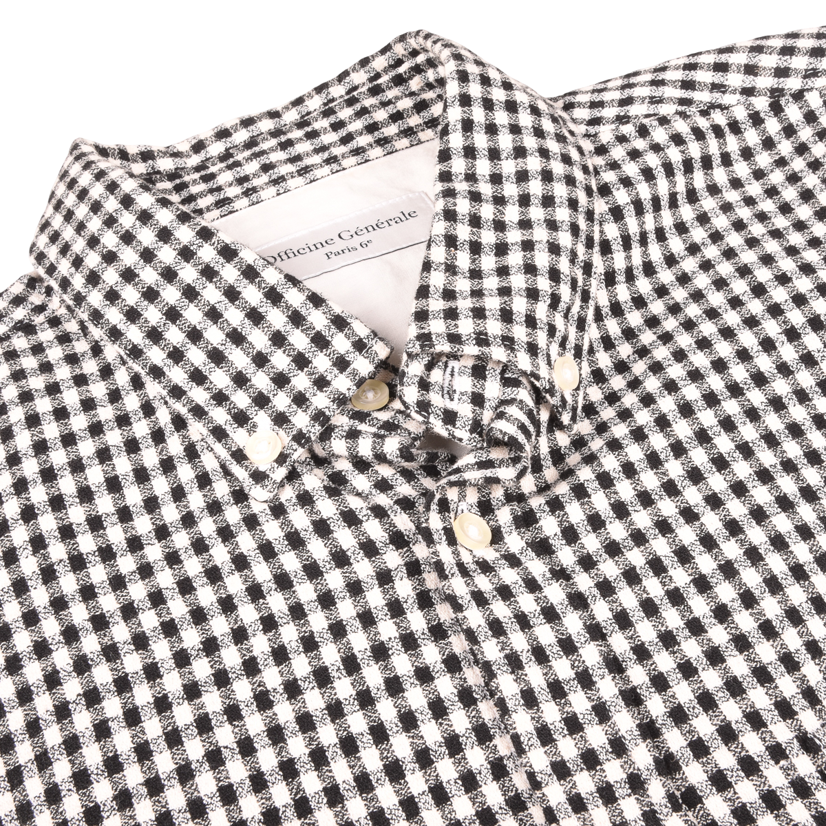 Officine Générale Checked Cotton-Blend Flannel Shirt 
