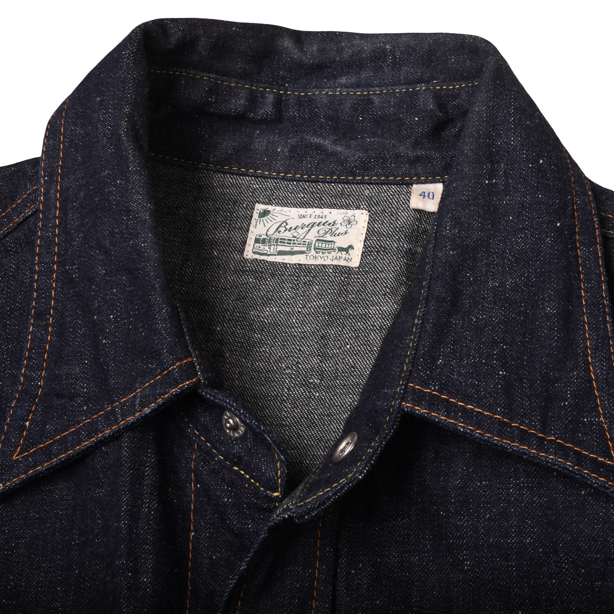 Burgus Plus Slubby Denim Western Shirt