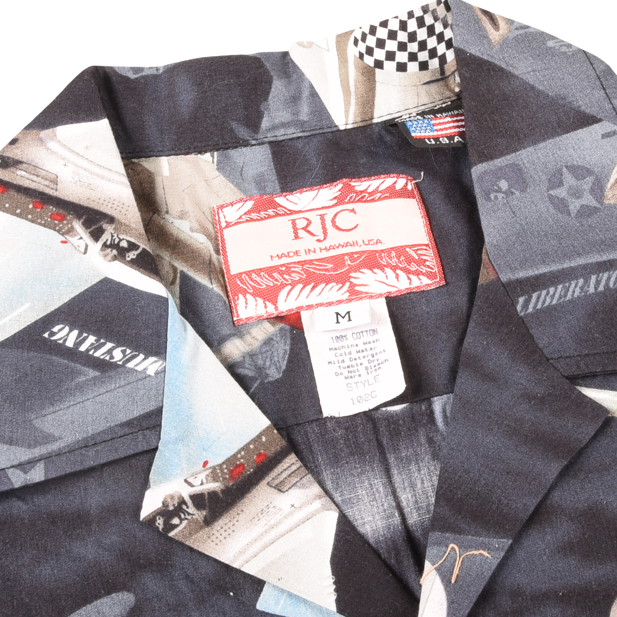 Vintage RJC Hawaiian 'Planes' Shirt Made in HawaiI