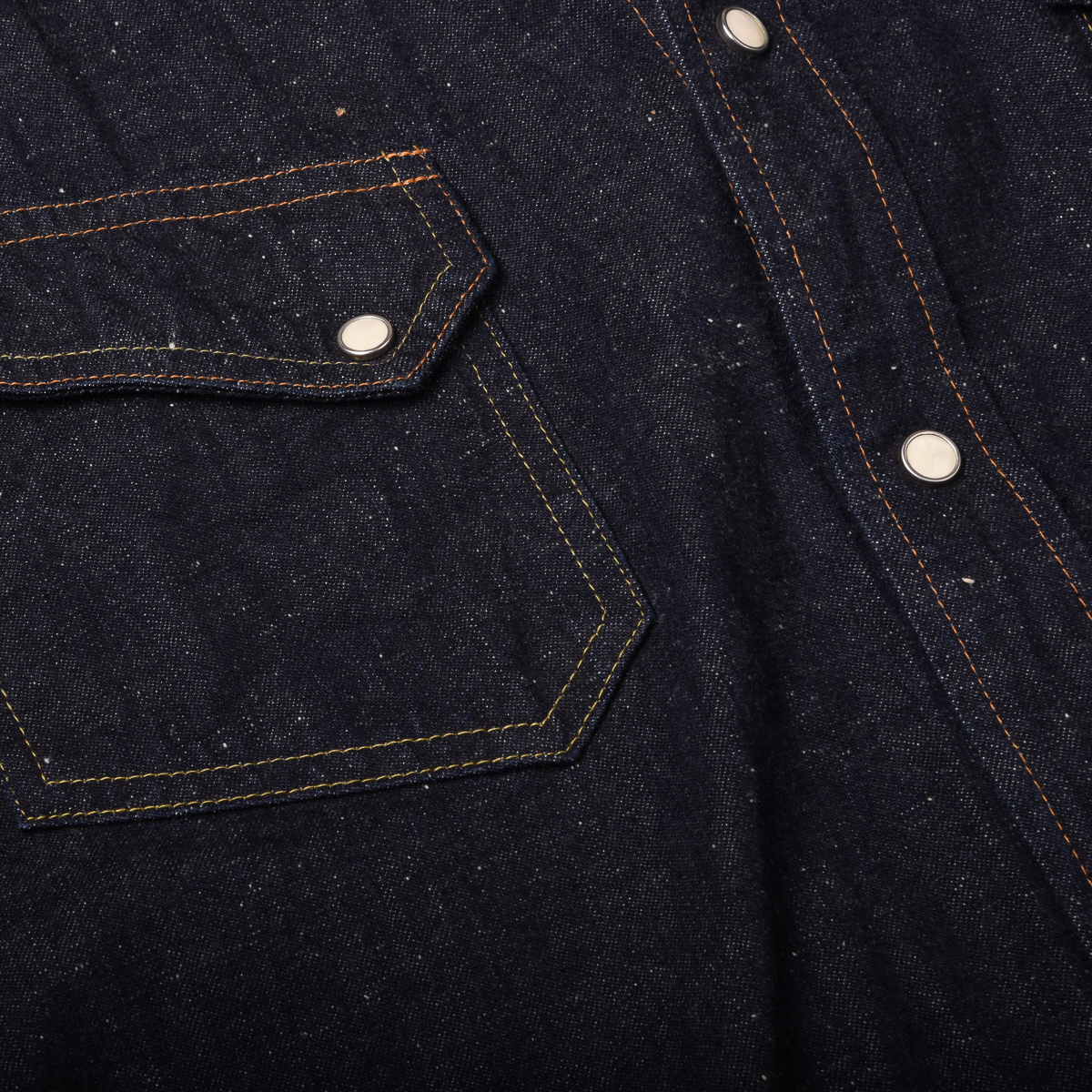 Burgus Plus Slubby Denim Western Shirt