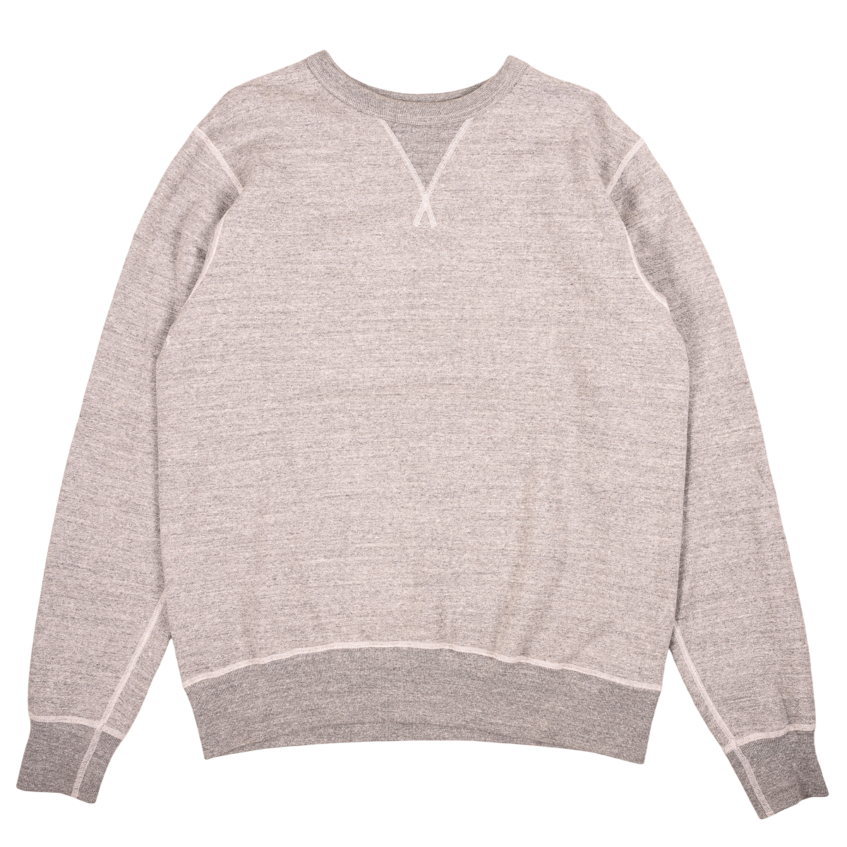 Buzz Rickson Heather Grey Loop-Wheeled Crewneck