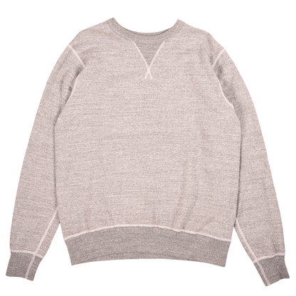 Buzz Rickson Heather Grey Loop-Wheeled Crewneck