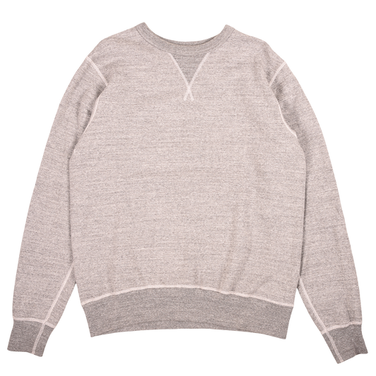 Buzz Rickson Heather Grey Loop-Wheeled Crewneck
