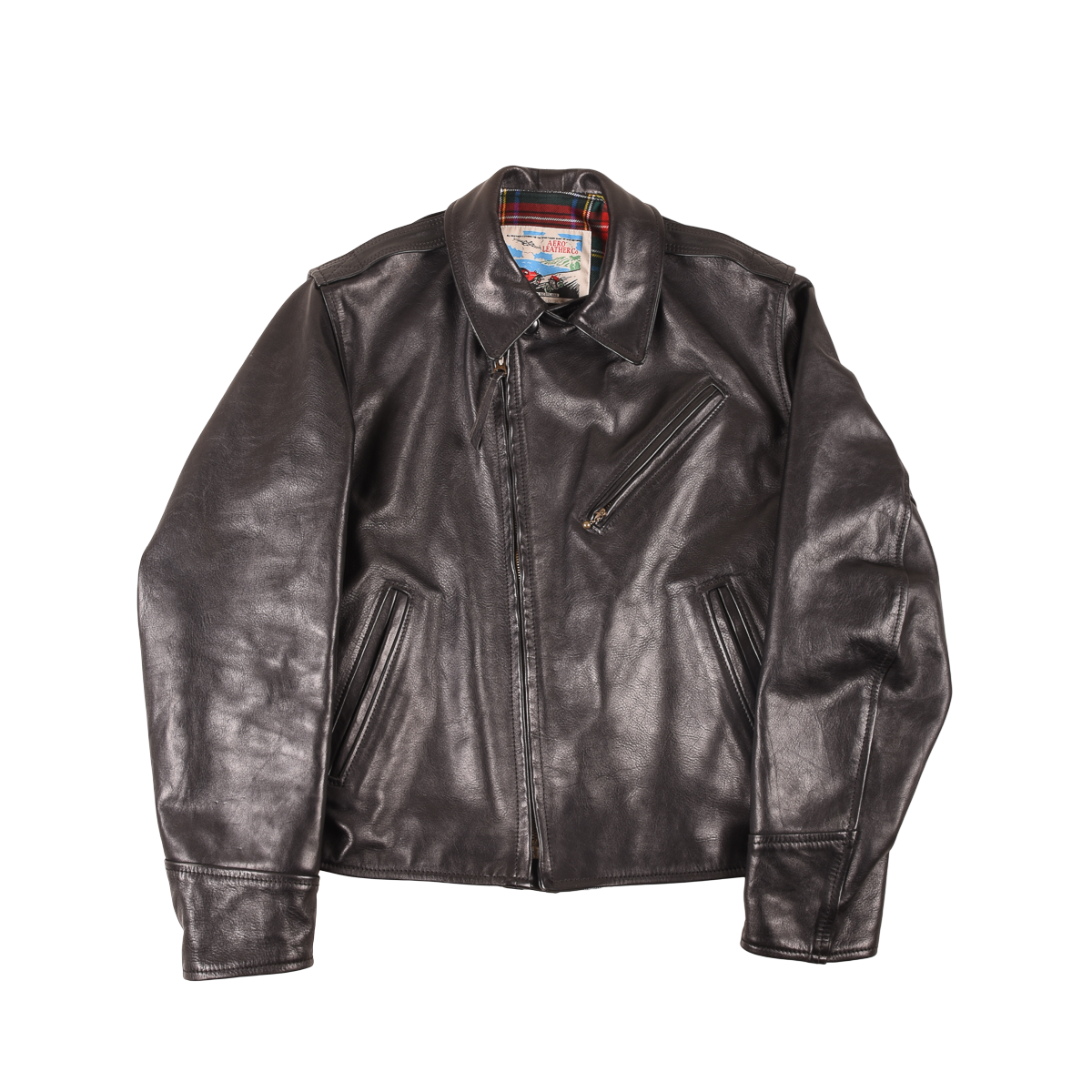 Aero '1950'S Half-Belt' Horsehide Leather Motorcycle Jacket  Made in Scotland