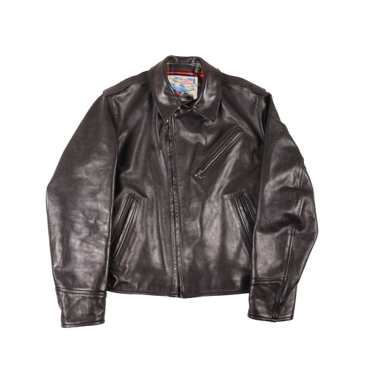 Aero '1950'S Half-Belt' Horsehide Leather Motorcycle Jacket  Made in Scotland