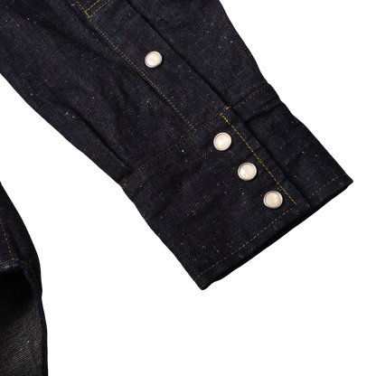 Burgus Plus Slubby Denim Western Shirt