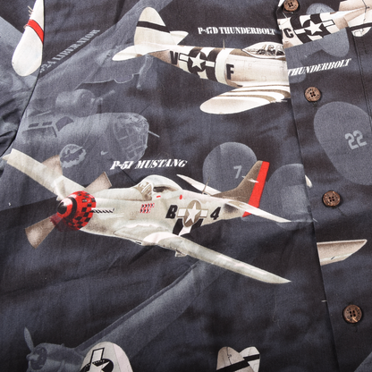 Vintage RJC Hawaiian 'Planes' Shirt Made in HawaiI